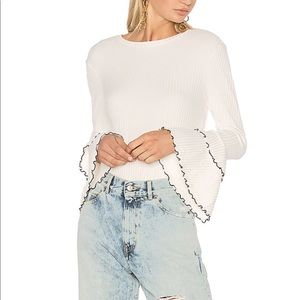 Bell Sleeve White Too